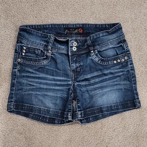 G by Guess Dark Blue Denim Shorts